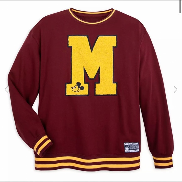 Mickey Mouse Letterman Fleece Pullover for Adults - Picture 4 of 7